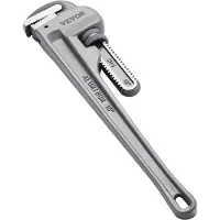 Vevor Rörtång, 18" Rak Rörtång i Aluminium, Justerbar VVS-nyckel, med Höghållfast Käft och Ergonomiskt Handtag, Lätt att Bära, Upphängbar Design, För Vattenrör, Bilreparationer
