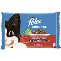 Purina Felix Original Smakfest Våtfoder För Vuxna Katter 12x4x85g