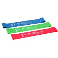 HMS Mini Band Set GU04 Slim 3-pack olika motståndsnivåer flerfärgad