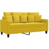 vidaXL 2-sitssoffa gul 140 cm sammet