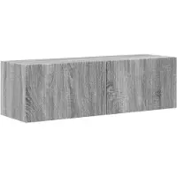 vidaXL TV Vägghylla Grå Sonoma 98 x 31 x 29,5 cm Konstruerat trä