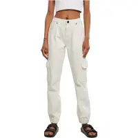 Urban Classics Cargojeans vit denim