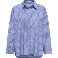 ONLY Blus 'ONLOregon' ljusblå / violettblå / vit