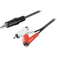 Goobay - Ljudkabel - mini-phone stereo 3.5 mm hane till RCA x 2 - 1.5 m - svart