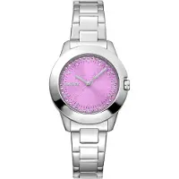 DKNY Analog klocka 'Park Ave' rosa / silver / transparent
