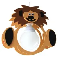 Elobra Barnrum pendellampa Löwe, dimbar, Brun / rost, Barnrum, Trä, Pendellampa