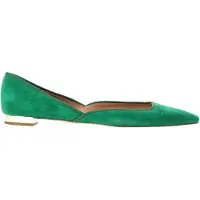 AQUAZZURA Maia Ballerinaskor i Grön Mocka