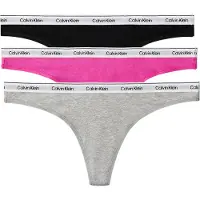 Calvin Klein 3 Pack Low Rise Thongs Icon Logo