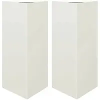 vidaXL Odlingslådor 2 st vit triangulär 40x34,5x75 cm stål