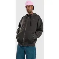 Ninth Hall Fundamental Hoodie med Dragkedja ash mineral wash Storlek XL