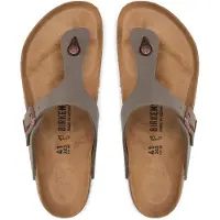 Birkenstock för män. 43391 Sandaler Gizeh Birko-Flor (Normal passform) grå (44), Karta, Ingen, Casual