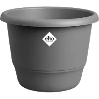Elho Pot de fleurs Amiga Rond 47 - Noir - Ø 47 x H 35 cm - Extérieur - 100% recyclé svart