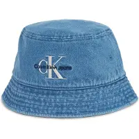 Calvin Klein Denim Embroidered Monogram Bucket Hat