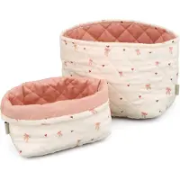 Cam Cam Förvaringskorgar - 2-pack - 22x15/24x17 cm - Rosetter - - One Size - Förvaring