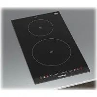Siemens iQ100 EH375FBB1E - Induktionshäll - 2 kokplattor - Fördjupning - bredd: 27 cm - djup: 49 cm - med sidokanter i rostfritt stål, - med fasetterad framkant - borstad aluminium/svart
