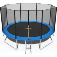FunFit Trampolin 844 med skyddsnät utomhus 13,5 FT 404 cm