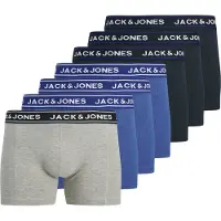 Jack & Jones Boxershorts 'JACDanny' nattblå / royalblå / gråmelerad / vit