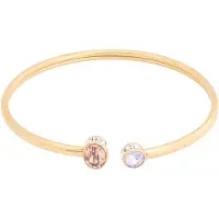 Swarovski Armband guld / lavendel / rosa / transparent