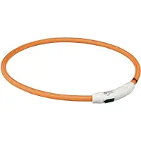 Trixie Usb Flash Light Collar Orange M–L