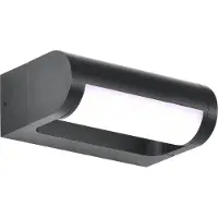 CMD LED utomhus vägglampa 9052, Svart, Aluminium / grå / zink, Modern, LED-vägglampa utomhus