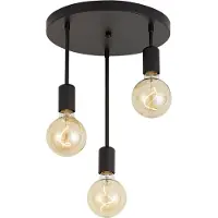 QAZQA Modern taklampa svart 3-ljus - Facil