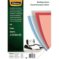 Fellowes Superclear PVC - A3 (297 x 420 mm) - 200 mikrometer - klar - 100 stk PVC-bindningsskydd - för Galaxy 500, Galaxy Wire, Pulsar+ 300, Quasar+ 500, Star 150, Star+ 150
