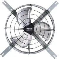 Vevor Gavelmonterad fläkt, 15-tums vindsfläkt med justerbar termostat och yttre nät, 1300 CFM husfläkt kyler upp till 1850 kvm, tyst ventilation för tak, garage och butik, galvaniserad färg