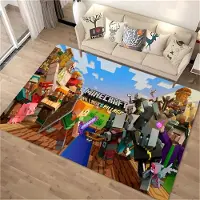 Textilien 3D-tryck M-M1necraft Matta för Vardagsrum Sovrum Hall Löpare Halkfri Mjuk Områdesmatta Soffa Dörrmatta Heminredningsmatta Gåva 40x60cm (16x24in)