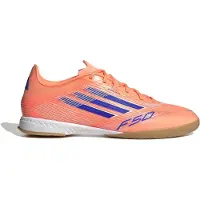 Adidas F50 League In Coral Blaze - Beam Orange/lucid Blue/vit - Inomhus (Ic), storlek 44
