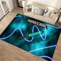 Textilien 3D-tryck M-M1necraft Matta för Vardagsrum Sovrum Hall Löpare Halkfri Mjuk Områdesmatta Soffa Dörrmatta Heminredningsmatta Gåva 80*160cm