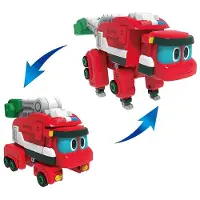 Fashnics 2018 Nyaste ABS Min Deformation Gogo Dino Actionfigurer REX Förvandlingsbil Flygplan Motorbåt Kran Dinosaurieleksaker för Barn