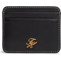Tommy Hilfiger Logo Plaque Leather Card Holder