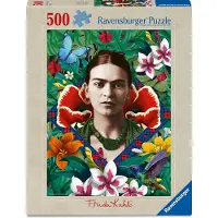 Ravensburger Frida Kahlo: Blooming Fantasy Pussel 500 Bitar,