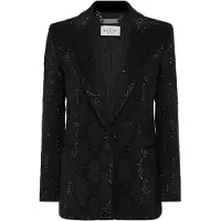 Philipp Plein Ull Boxig Kavaj Med Strassmonogram