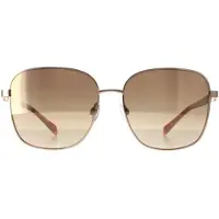 Karen Millen Square Dam Glänsande Guld Mörkbrun Gradient KM7020