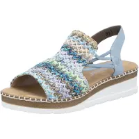 Rieker Sandal kräm / blå / ljusblå / mint