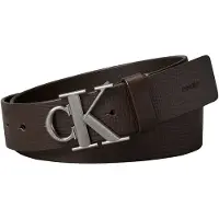 Calvin Klein Full Grain Leather Logo Buckle Belt
