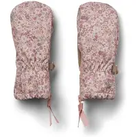 Wheat Vantar m. Fleece - Rose Dust Blommor m. Dragkedja - - 6-12 mån - Vantar