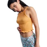 Roxy - T-shirts dam - As I Am Tank Papaya för UnisexBomull - Storlek L - Gul