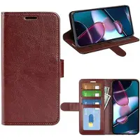 Mtp Products Motorola Edge 30 Plånboksfodral med Magnetstängning - Brun