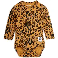 Mini Rodini Body l/ä - Basic - Leopard - - 80/86 - Body L/Ä