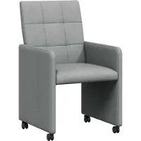 vidaXL Moderna matsalsstolar - - Ljusgrå - Tyg - Spånskiva och metall - 58x65x94 cm - Ergonomisk