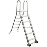 AstralPool Aisi-Ø43 Säkerhetsstegstecken Med Plattform För Ovan Mark Pooler 2x4 304l 1.35m
