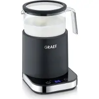 Graef MS902, Automatisk mjölkskummare/värmare, Svart, Glas, 200 ml, 400 ml, Varm & Cold