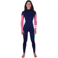 Hurley Advant 4/3 Mm Våtdräkt I Neopren För Dam Med Långa ärmar Och Dragkedja I Bröstet