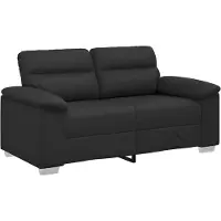 vidaXL Soffa 2 platser Svart 120 cm Konstläder