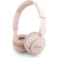 GUESS Metal Logo Script Bluetooth 5.3 On-Ear hörlurar - Rosa
