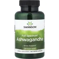Swanson Health Full Spectrum Ashwagandha, Vegetabiliska Kapslar, 100 Kapslar (450 mg per kapsel)
