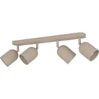 Eglo Takspotlight Tilston, beige, längd 58 cm, 4 lampor, stål dimbar, Creme / bärnsten, Vardagsrum / matsal, Metall, Downlights