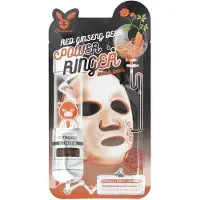 Elizavecca Red Ginseng Deep Power Ringer Beauty Mask Pack, 1 ark, 23 ml(0.78Fl Oz) black